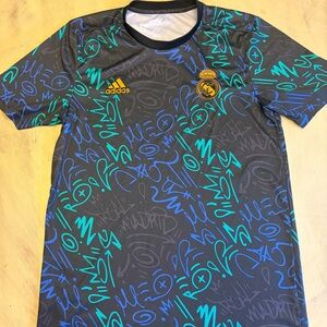 Official Adidas Mens Real Madrid PreMatch Jersey Aeroready Embroidered Rare Sz M